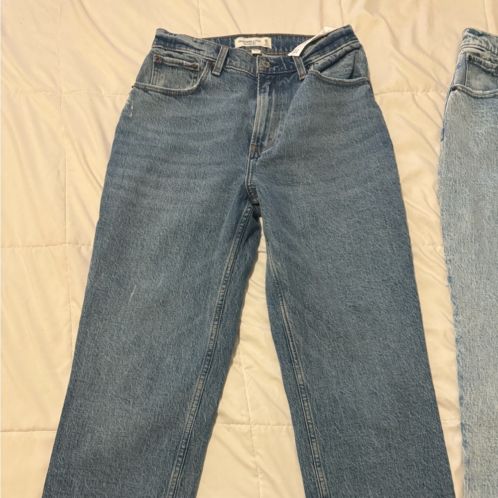 Abercrombie Petite 90s Straight Ultra High rise jeans in extra short length